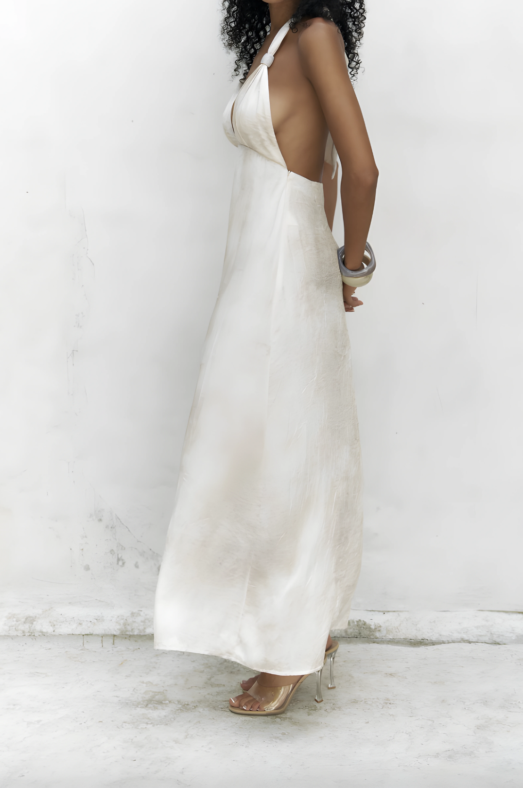 NATASHA - Backless Halter Maxi
