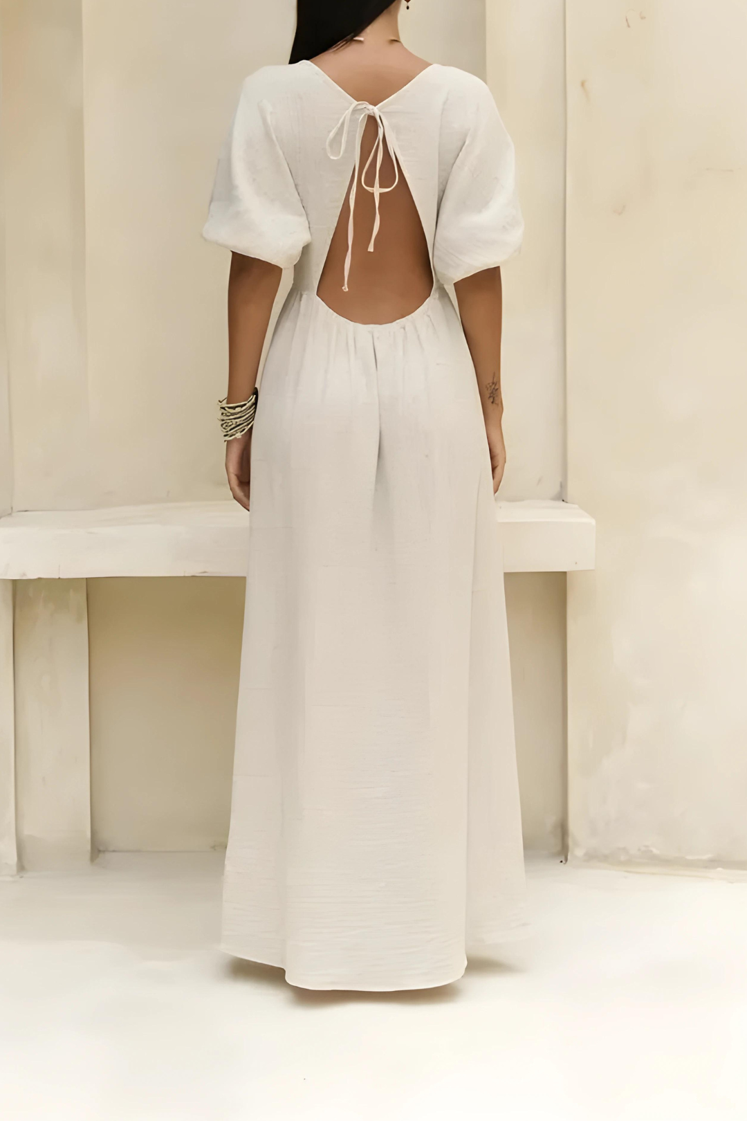 DIMITRA - Aegean Whisper Maxi Dress