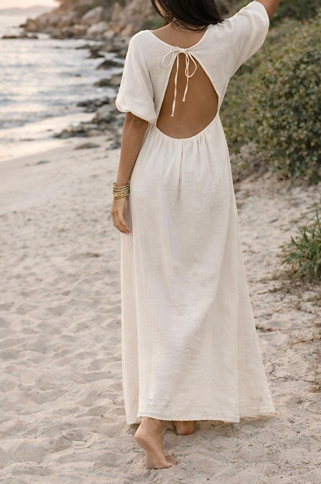 DIMITRA - Aegean Whisper Maxi Dress