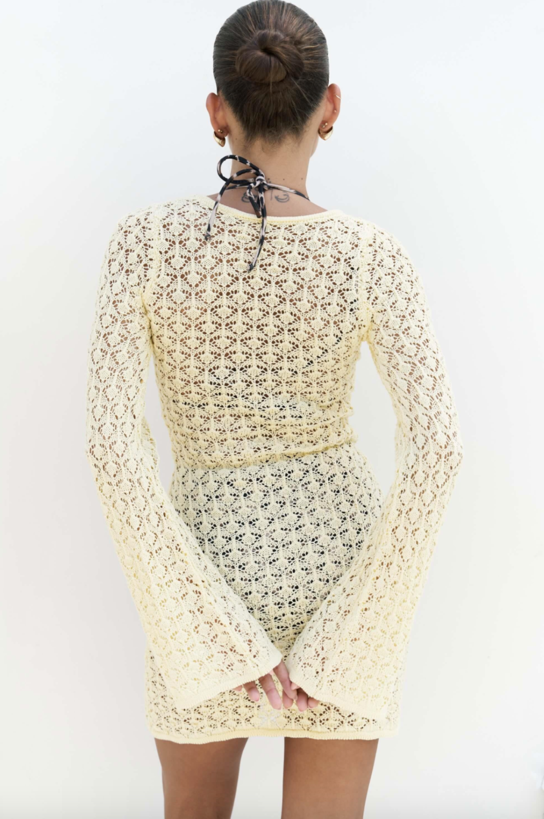 NINA - Lace Tie Mini Dress