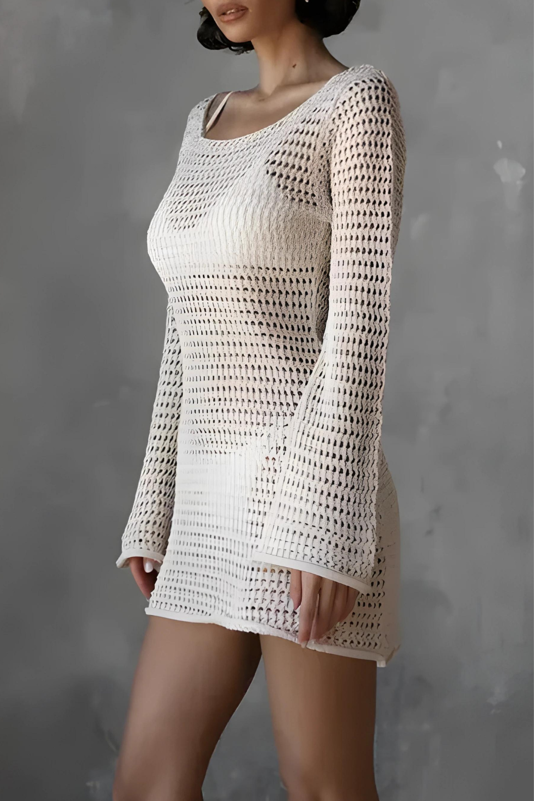 MARIANNA - Bohemian Sahara Crochet Mini Dress