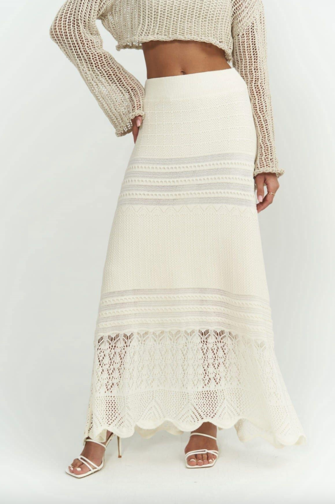 LINA - Crochet Maxi Skirt