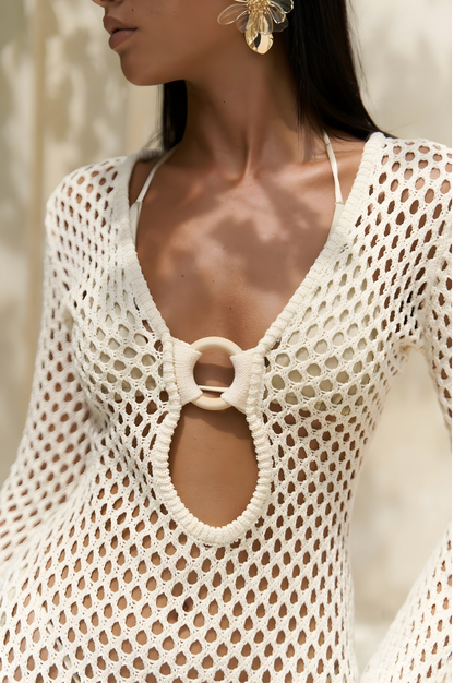 SANDRA - Crochet Beach Maxi Dress